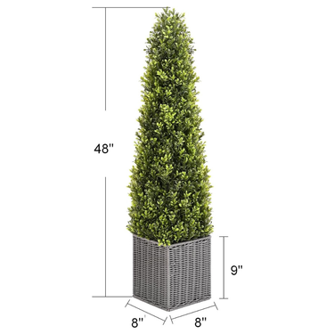 Artificial Boxwood Cone Topiary Tree with Pot