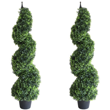 Artificial Spiral Boxwood Topiary Tree
