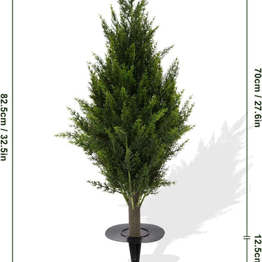 UV Resistant Artificial Cypress Topiary Tree with Ground Spike
