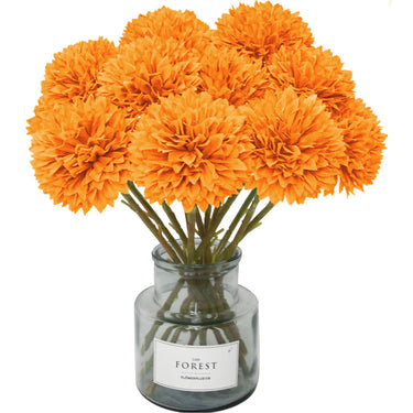 Faux Ball Chrysanthemum Bouquets – 12 Pcs