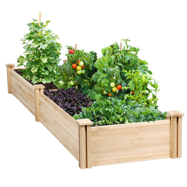 Modular Wooden Raised Planter Box for Garden & Patio