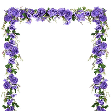 Artificial Peony Flower Garland – Silk Floral Decor