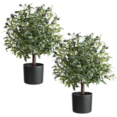 Artificial Olive Topiary Ball in Pot