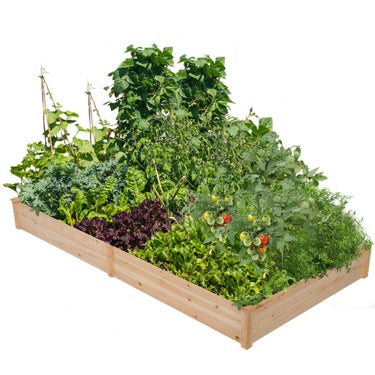 Modular Wooden Raised Planter Box for Garden & Patio